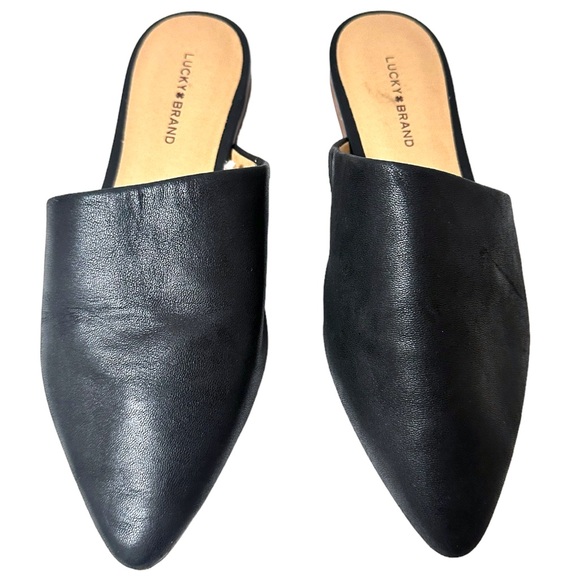Lucky Brand Shoes - Lucky Brand Women's Leather Mules Pointed Toe slides size 8.5M LP.Bairey